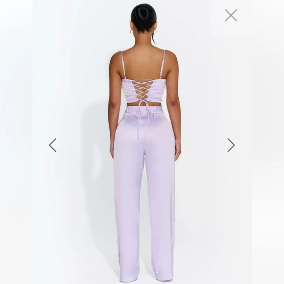 🦄 naked wardrobe High Waisted Gloss Pants NEW - Size Small | Color: Lavender - Picture 6 of 11